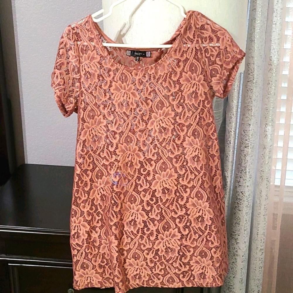 Rose Gold Lace Blouse